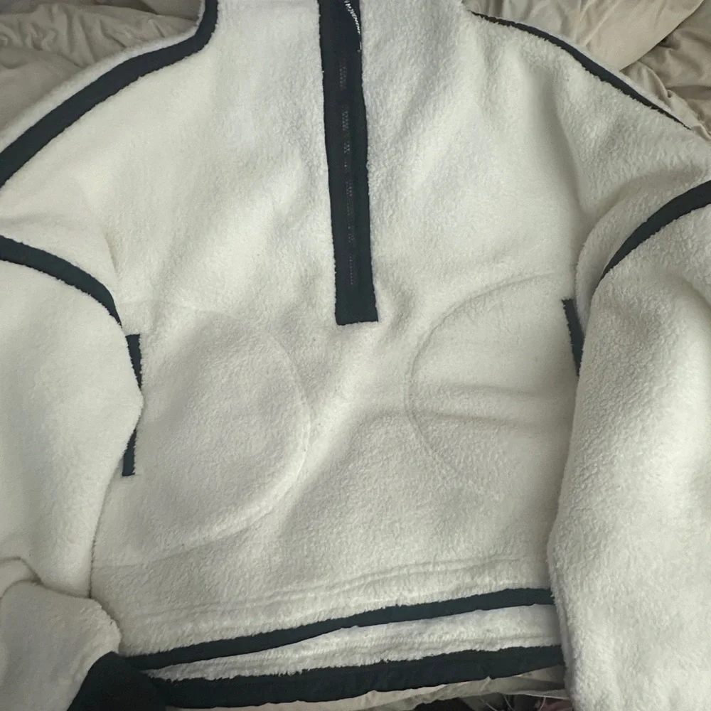 Free People Mountain High 1/2 Zip in White Combo - Picture 2 of 5